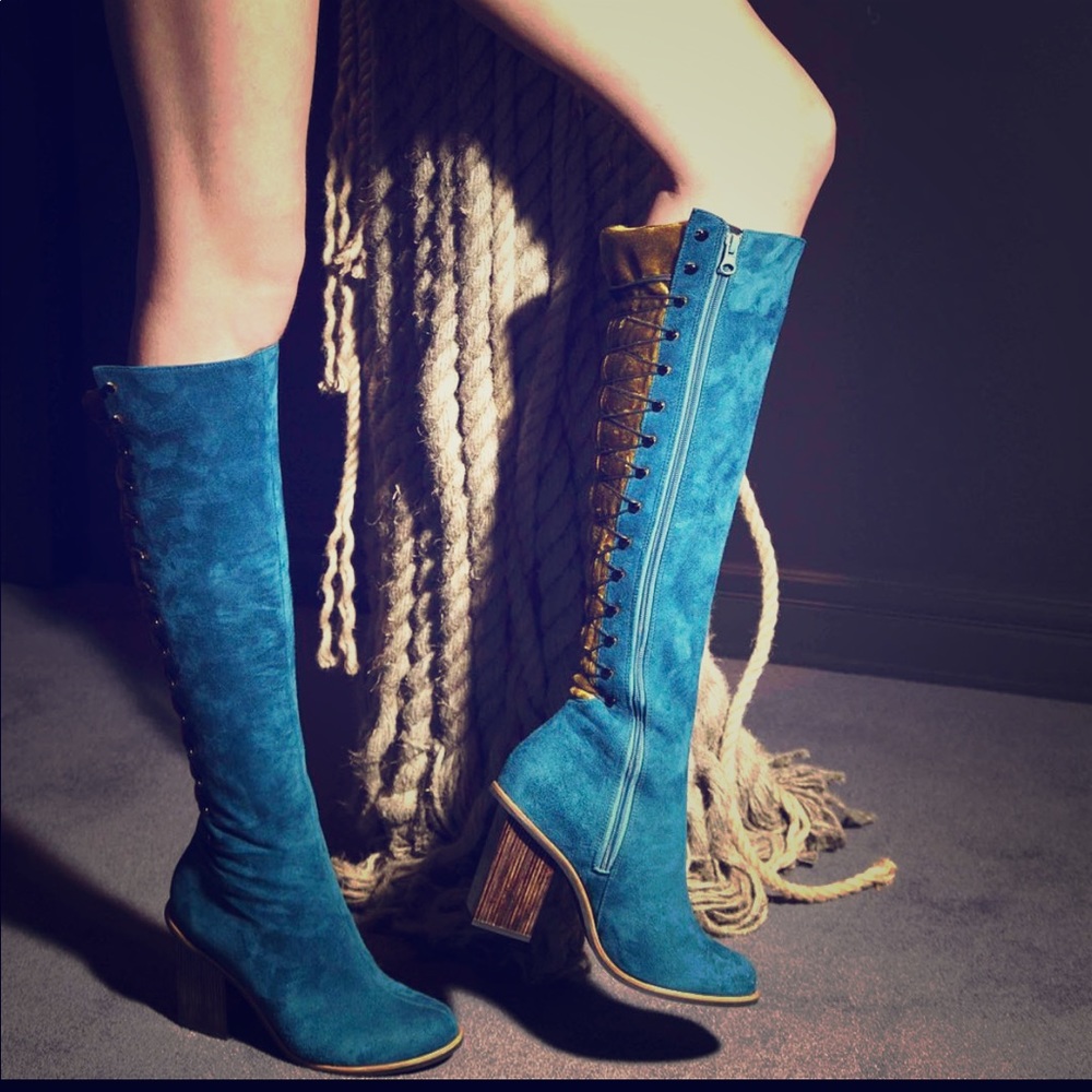SAZ suede/velvet shoes